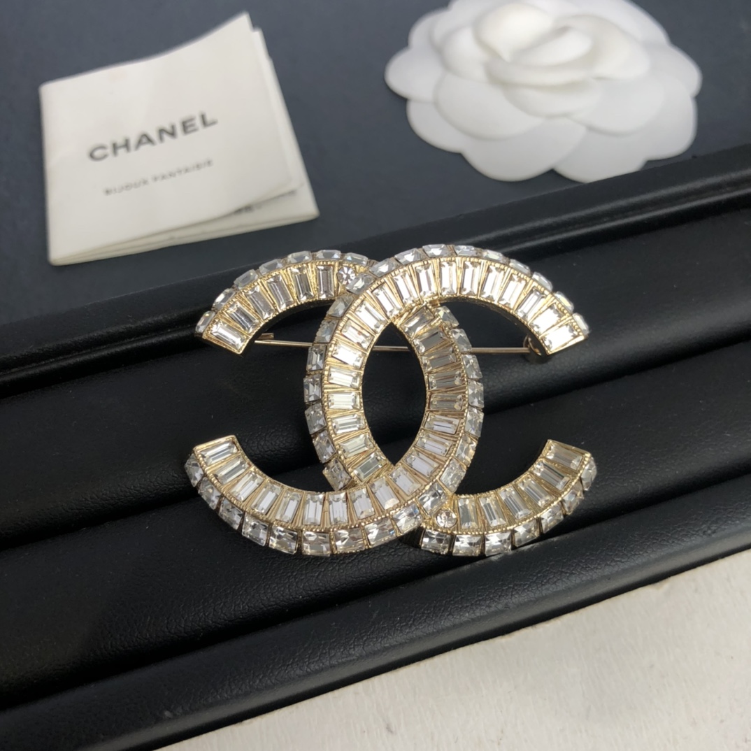 ghost First Inconvenience New style in autumn and winter of 21, Chanel diamond heavy industry luxury  high-grade brooch, gold, 41$-jewelry